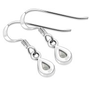 Mother of Pearl Drop Silver Earrings, e405
